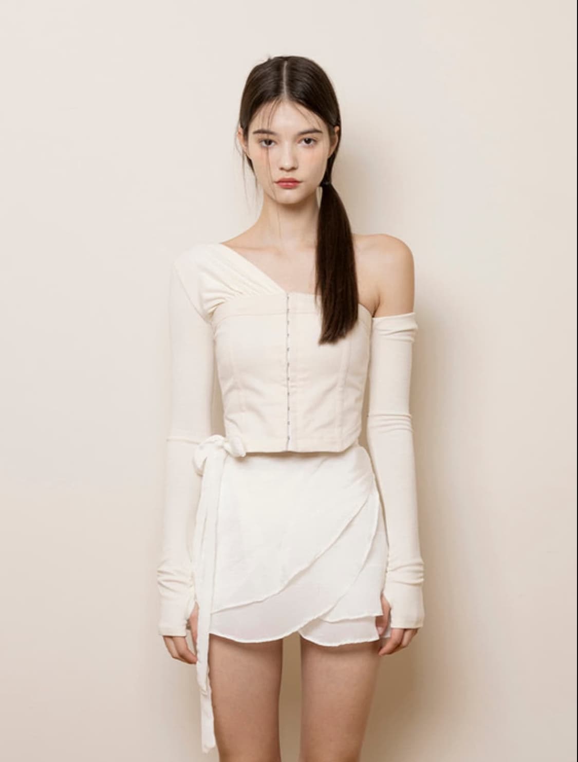 Monika top begie 상품이미지3