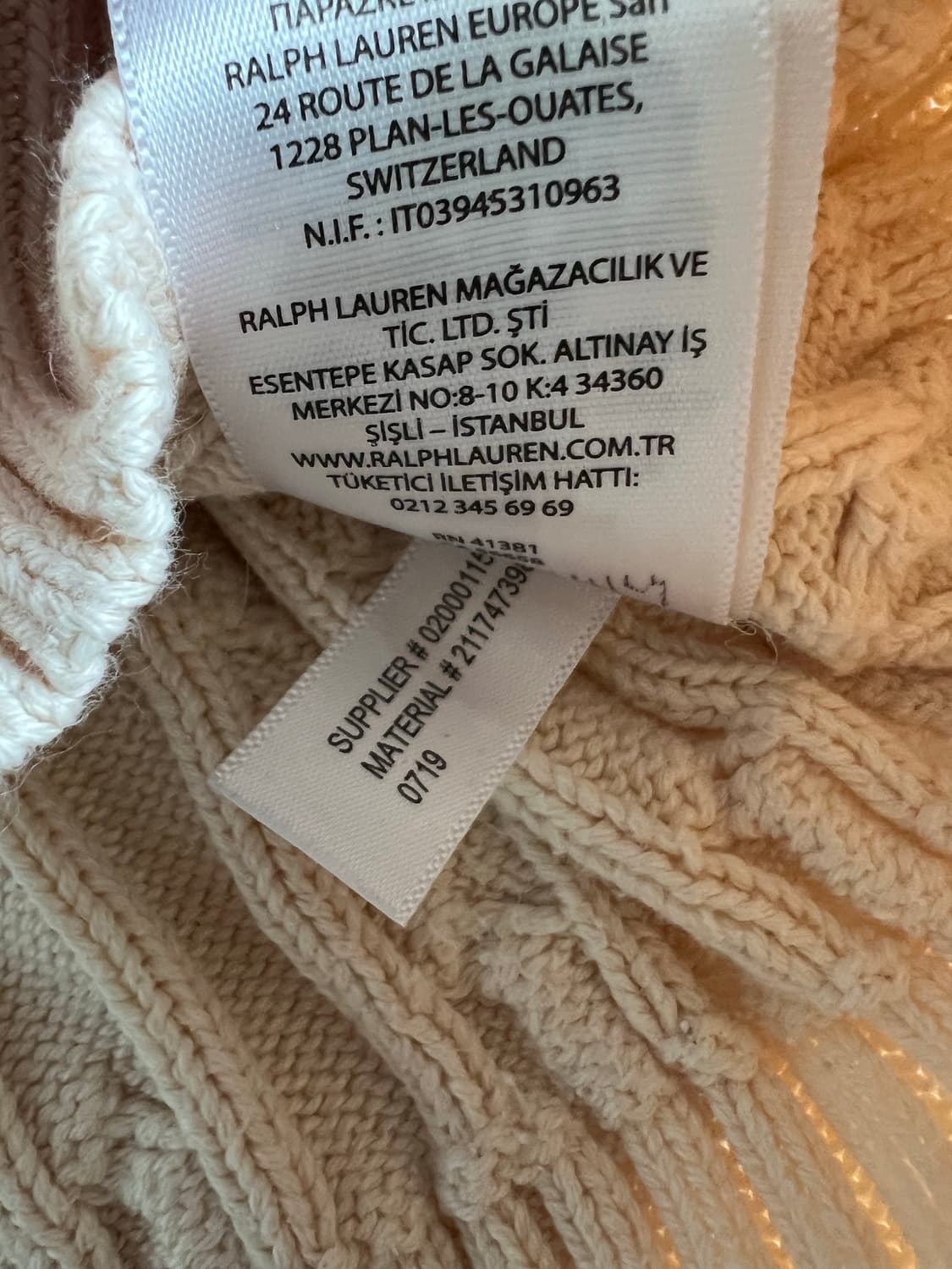 폴로 케이블 니트 S 상품이미지6