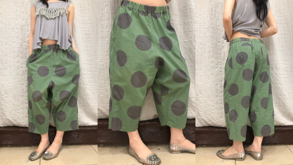 Polka green baggy pants 상품이미지4