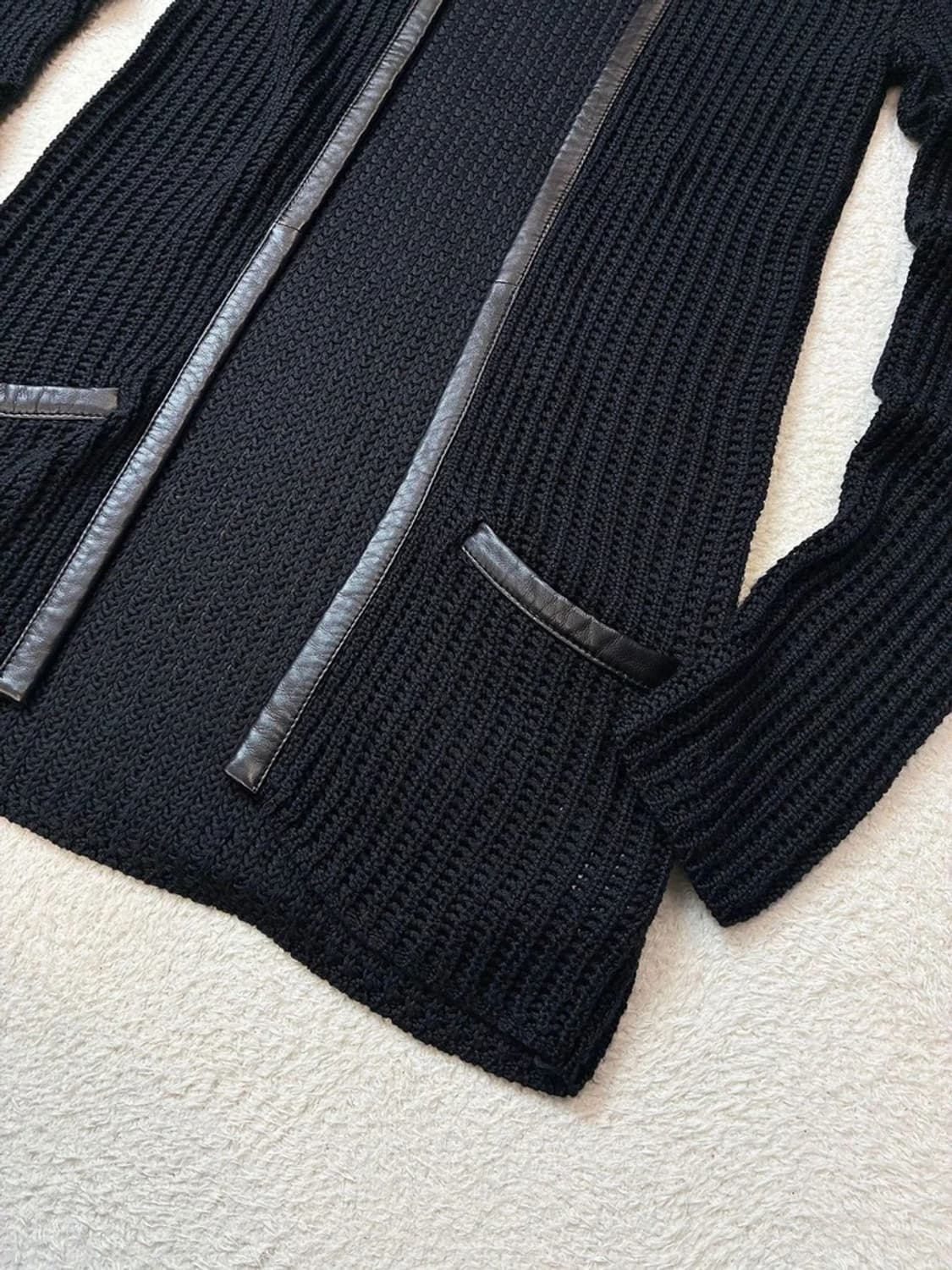 랄프로렌 블랙라벨 양가죽 트리밍 펀칭 가디건 PN5951 상품이미지3