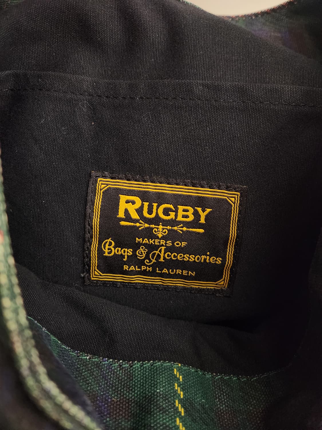 폴로 랄프로렌 럭비 스컬 블랙와치 타탄 체크 토트백 상품이미지2