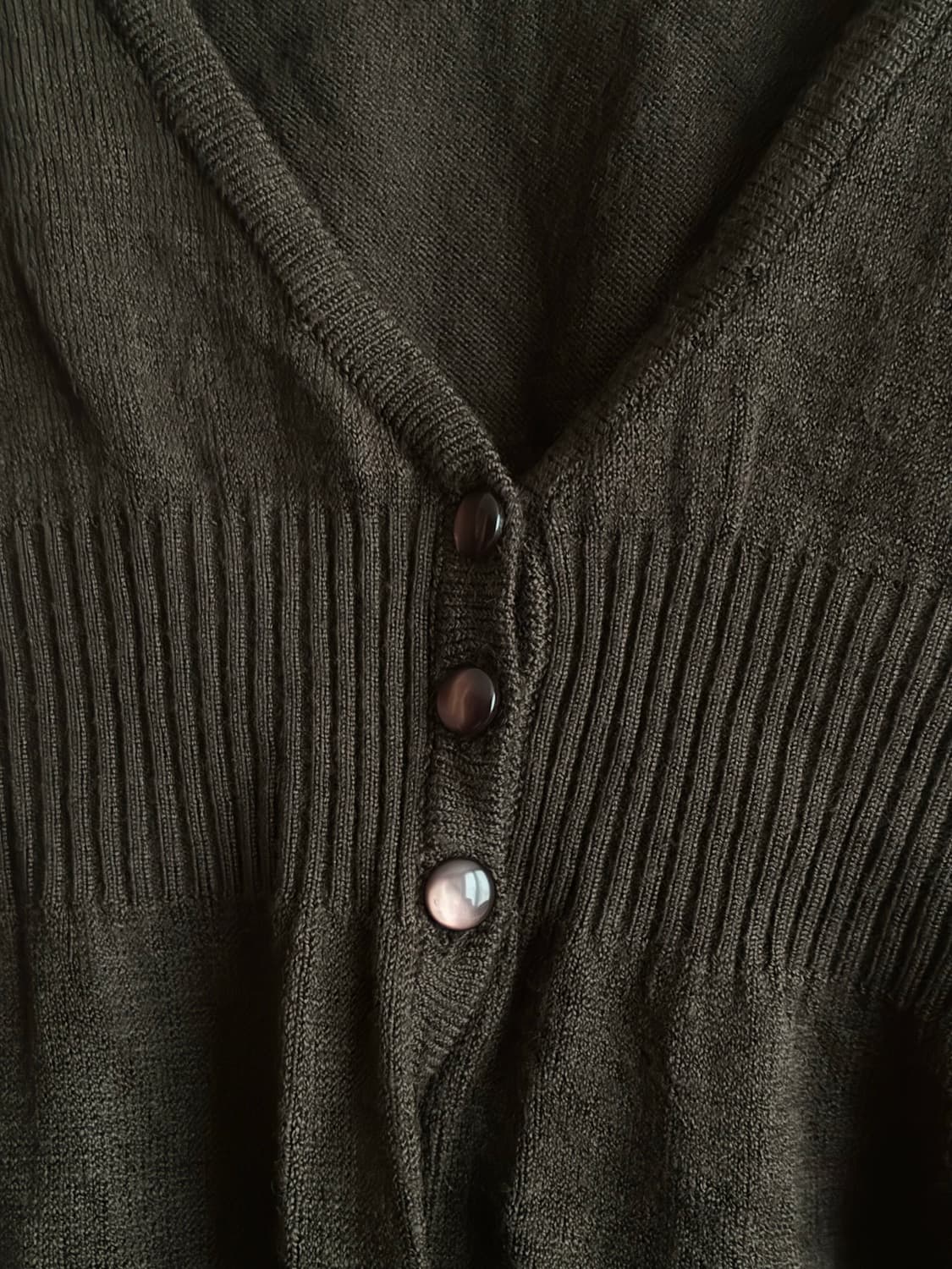 빈티지 글래시어 베이비돌 브라운 니트 가디건 핀터 상품이미지2