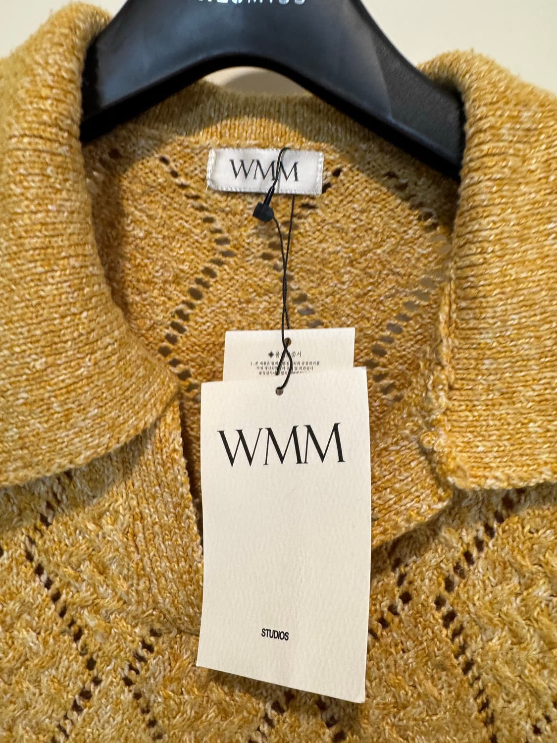 새상품 wmm studio 아가일 니트 상품이미지3