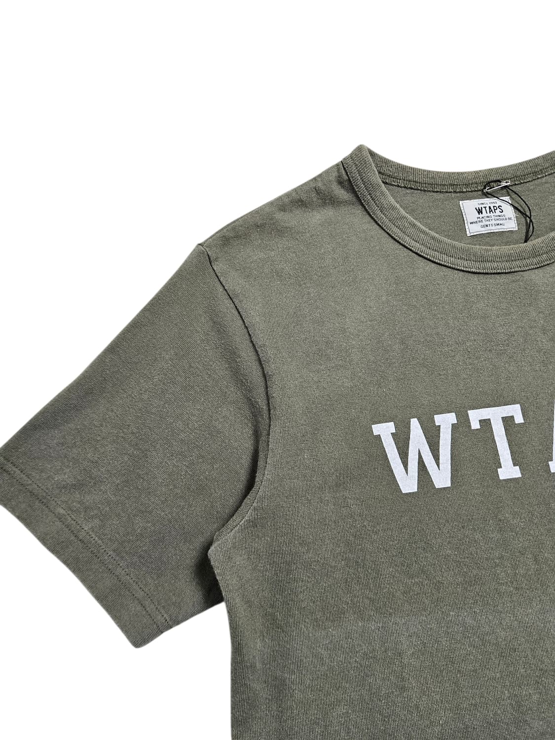 더블탭스 로고 반팔티 카키 상품이미지4