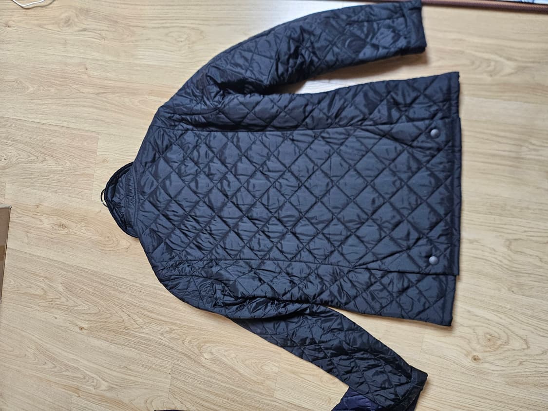 (M)바버 퀄팅 자켓  블랙 상품이미지2