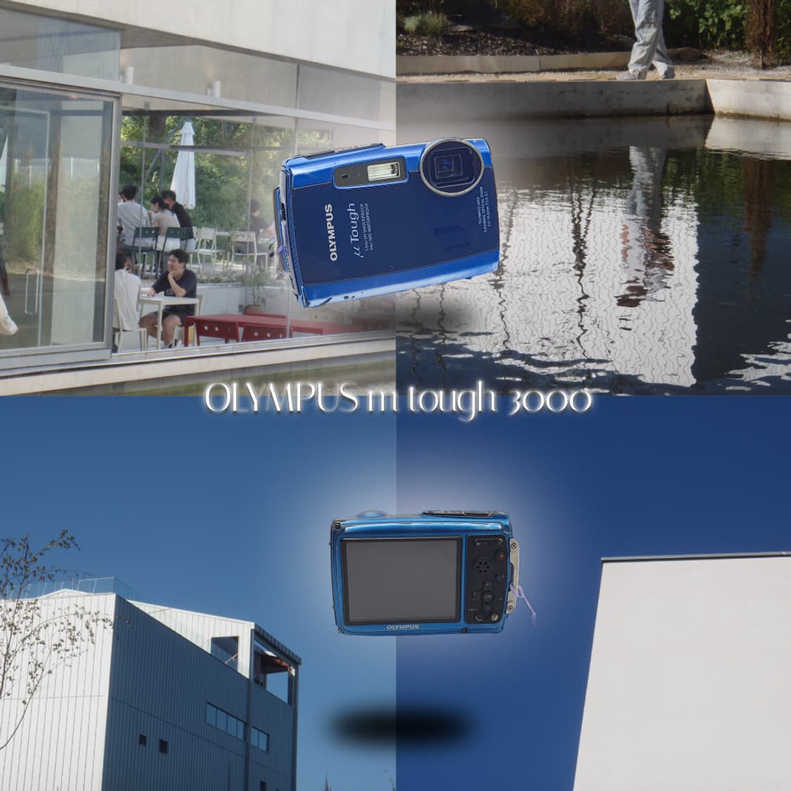 작례⭕️ 올림푸스 터프 3000 메탈릭 블루🌊 TOUGH 빈티지 디카  상품이미지1