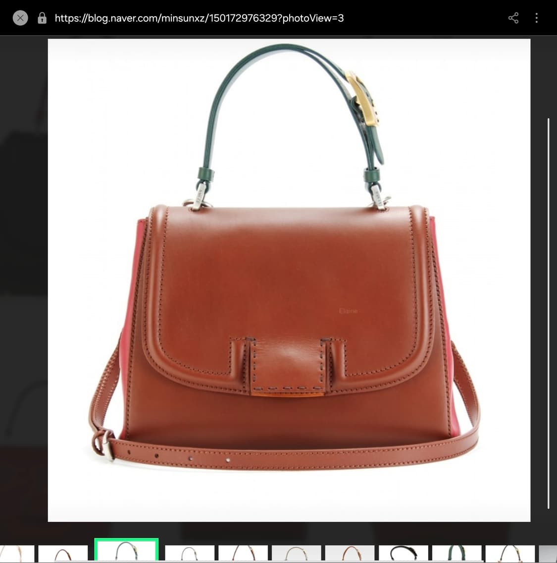 Fendi(펜디) 브라운 레더 트리밍 실바나 토트백 상품이미지2