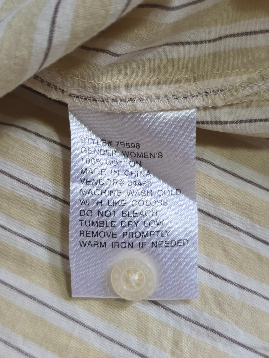 L.L. bean 엘엘빈 베이지 스트라이프 반팔 셔츠 상품이미지6