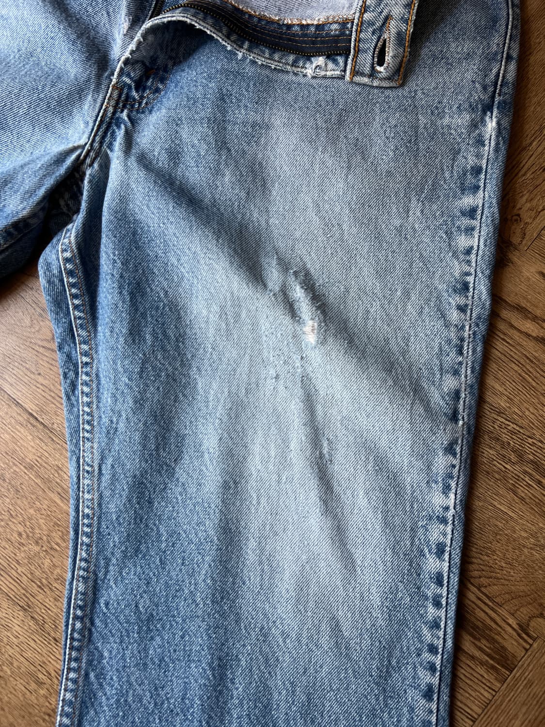 [40]90's 리바이스 USA 517 디스트로이드 플레어핏 데님 팬츠 상품이미지5
