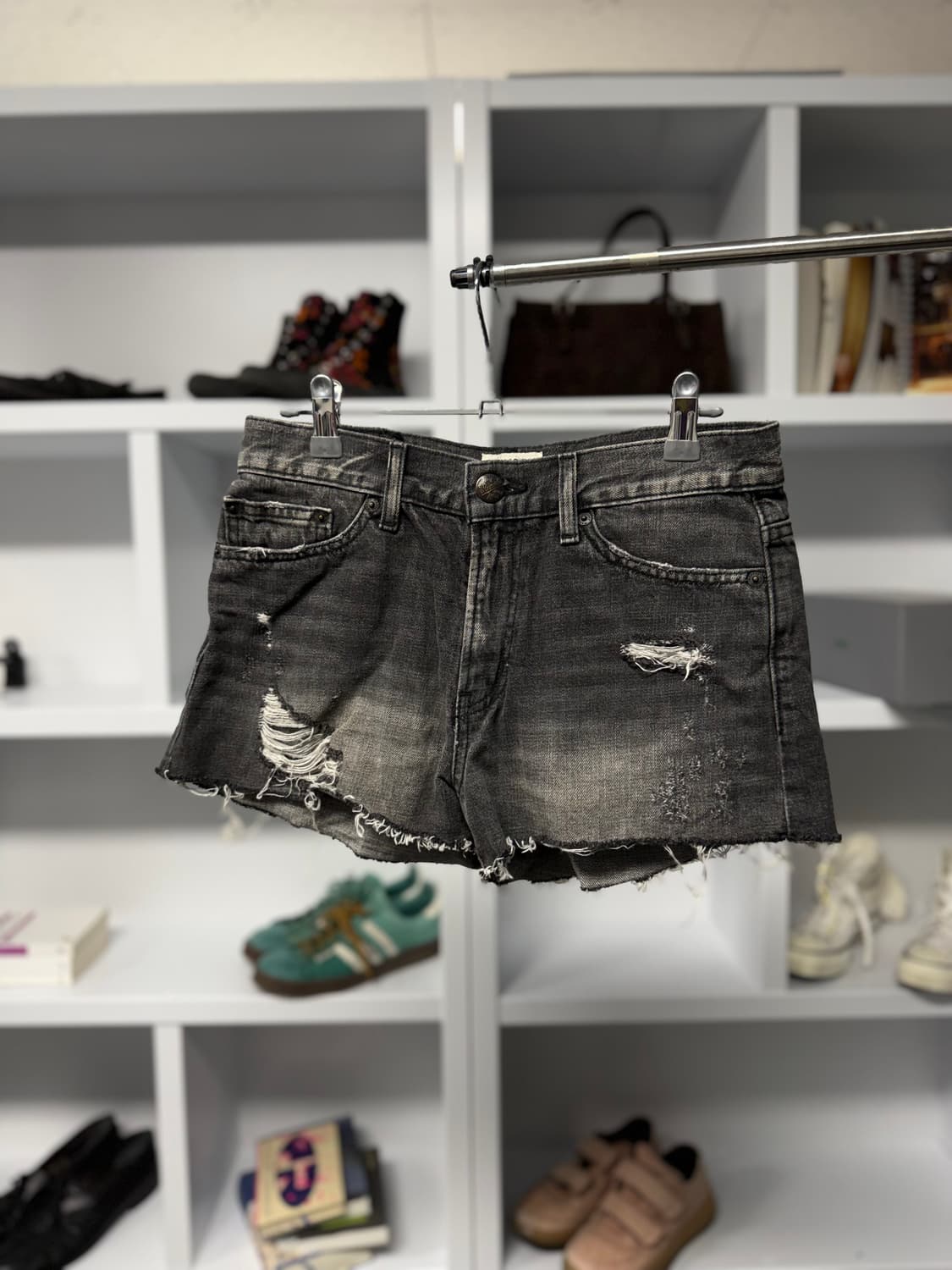 moussy 블랙 데님 쇼츠 상품이미지1