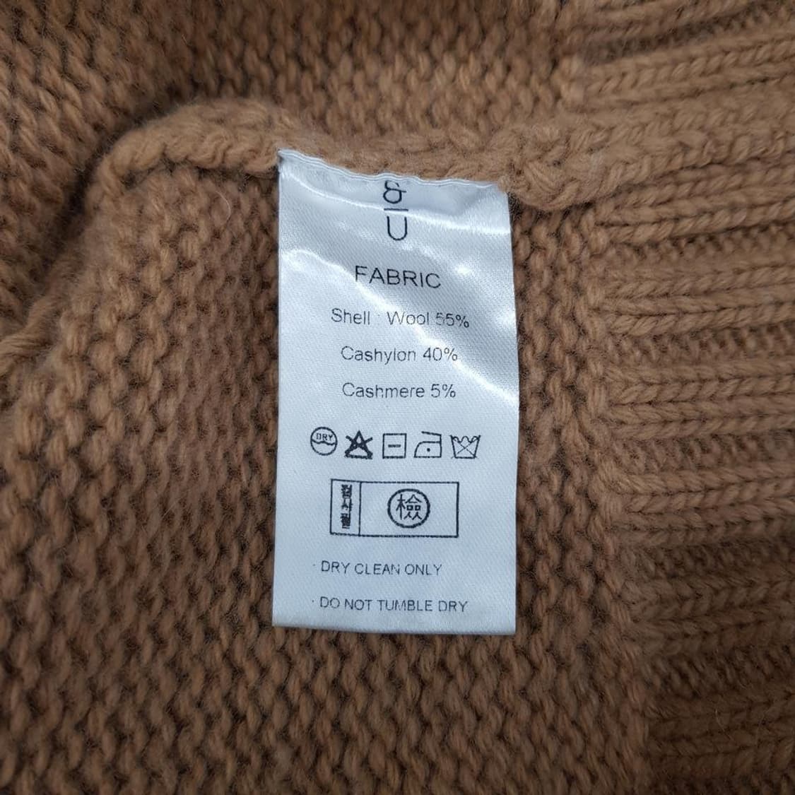 AND YOU 앤유 코펜하겐 배색 소매 하프 터틀넥 니트 1사이즈 상품이미지6