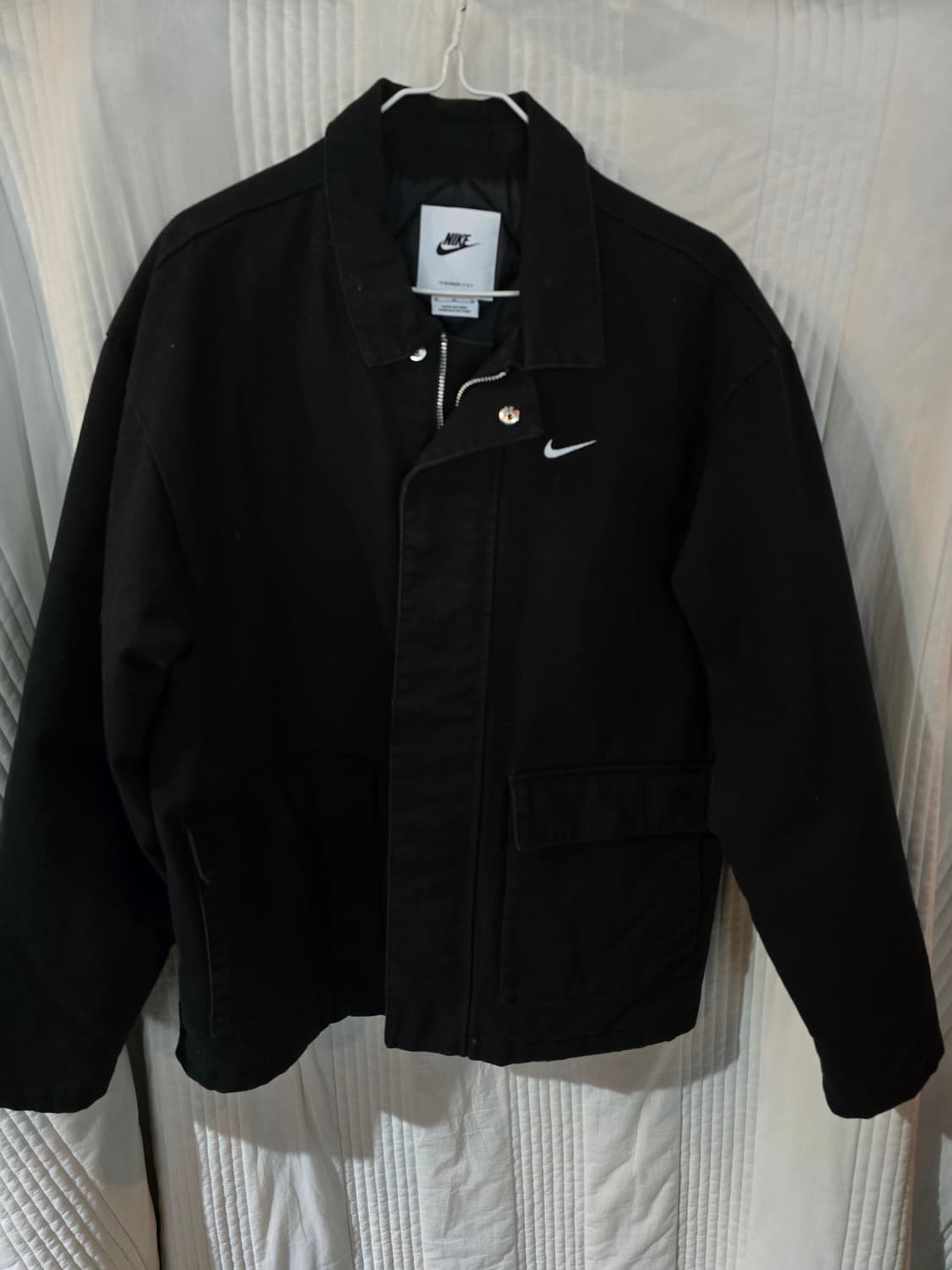 나이키 블랙 스우시 누빔 자켓 상품이미지2