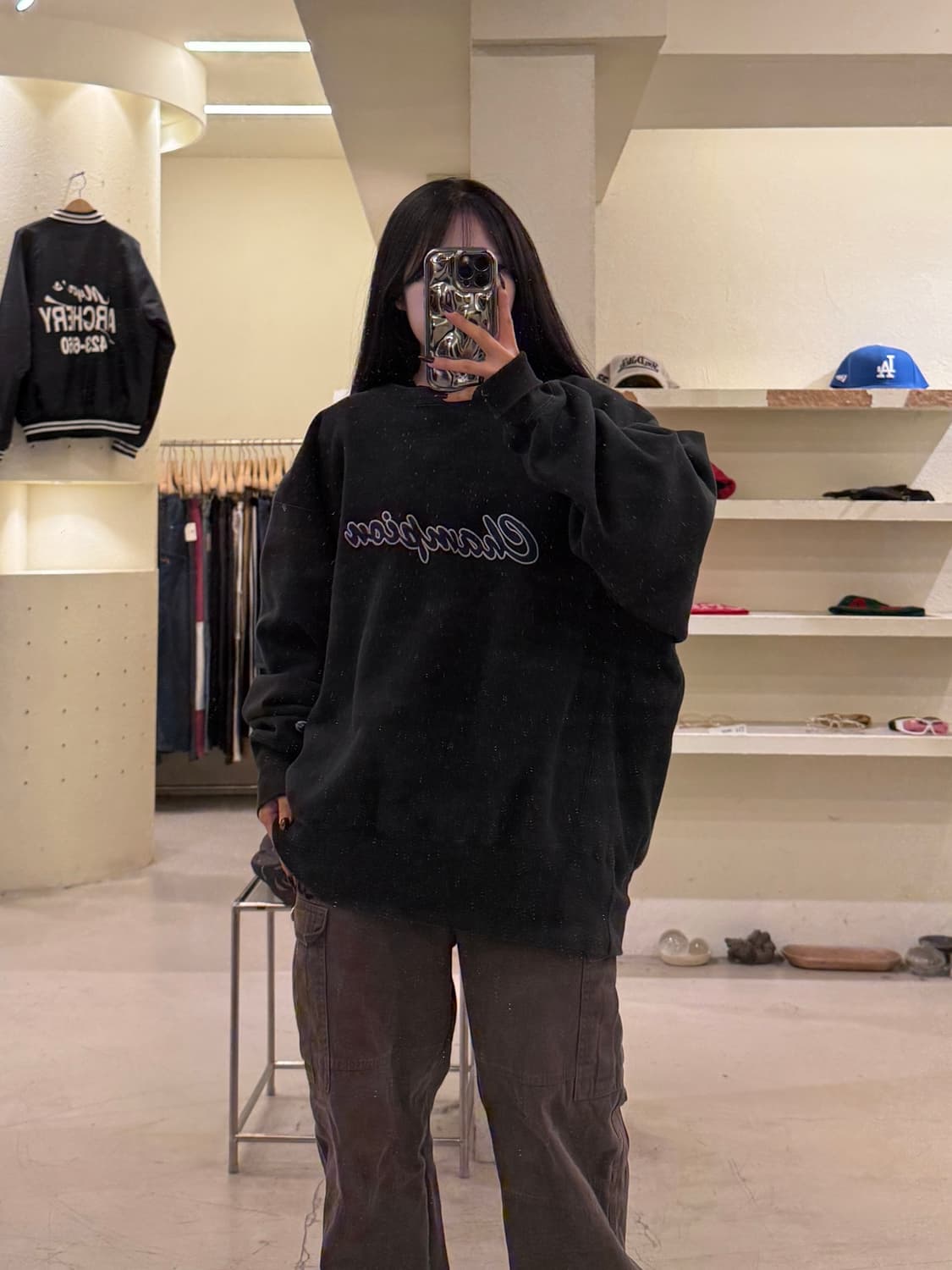 챔피온 리버스위브 스크립트 로고 맨투맨 U1675 상품이미지1