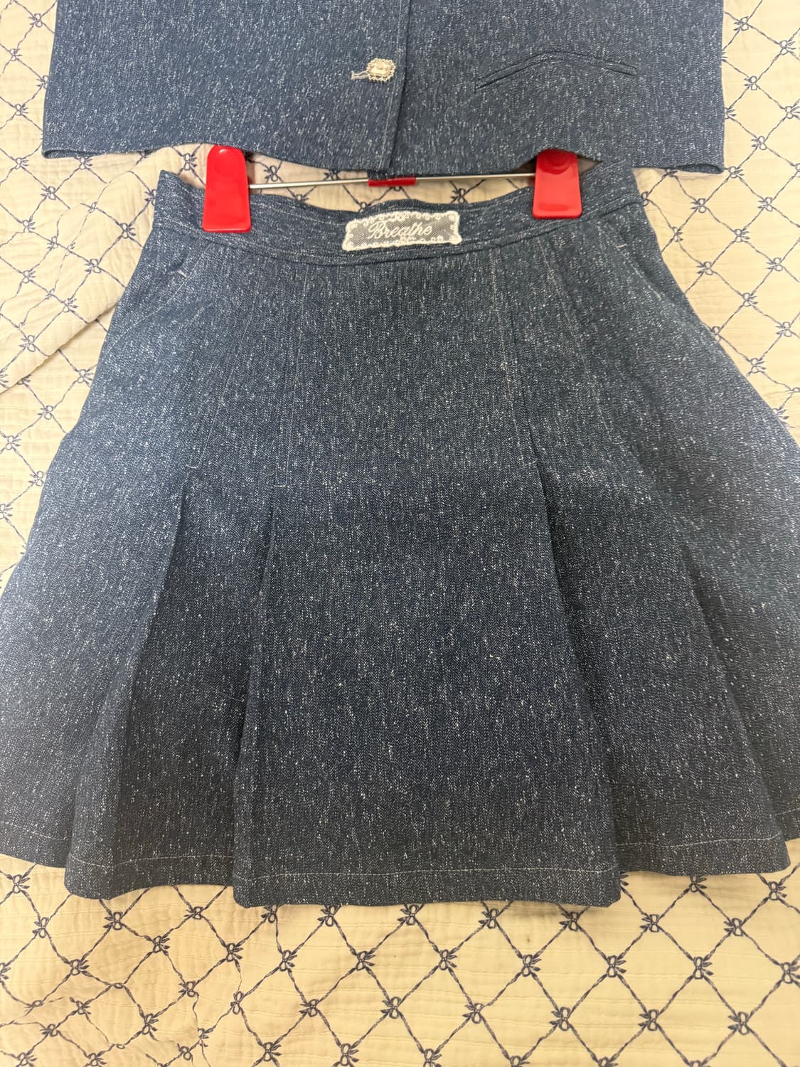 쎄무아듀 데님 투피스 세트 ! 베스트와 스커트 입니당!판매합니다 ㅎ 상품이미지3