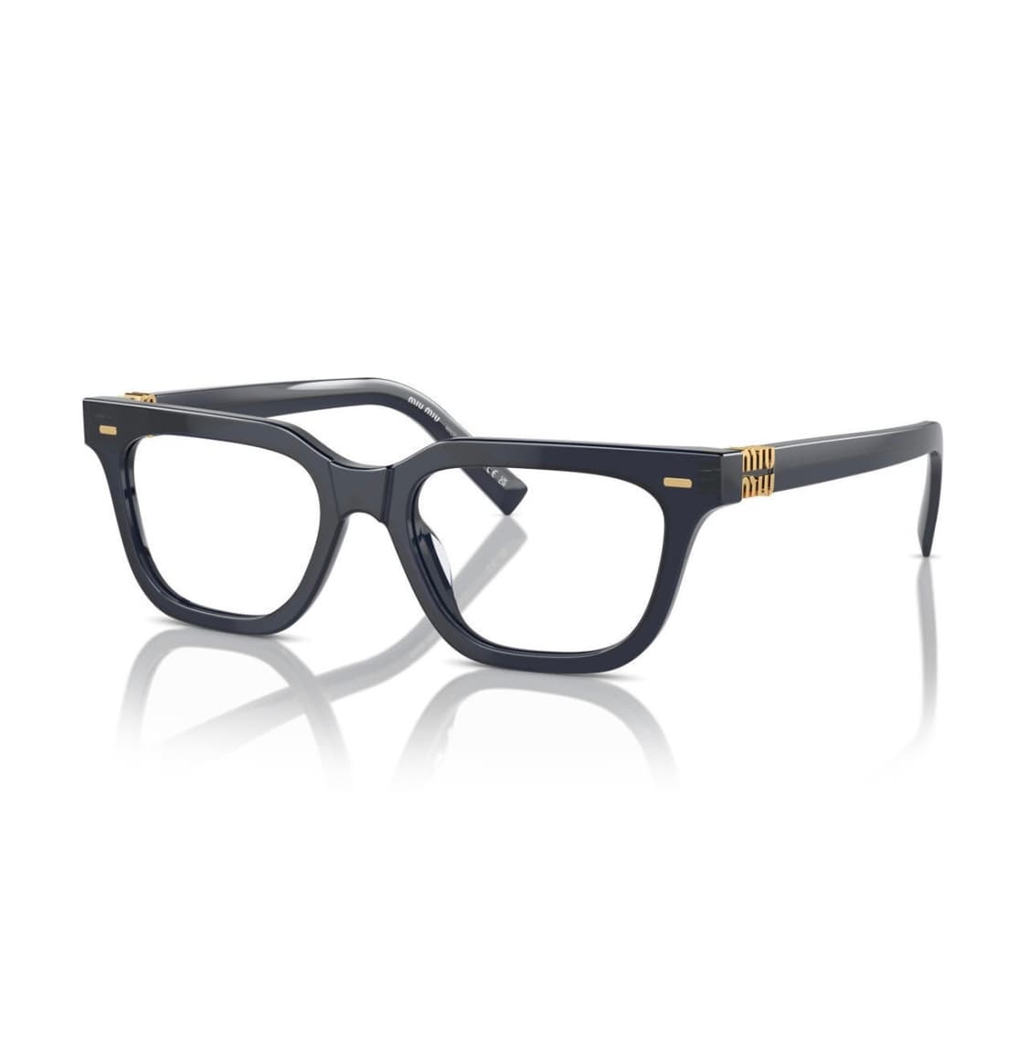 미우미우 로고 템플 스퀘어 안경 상품이미지1