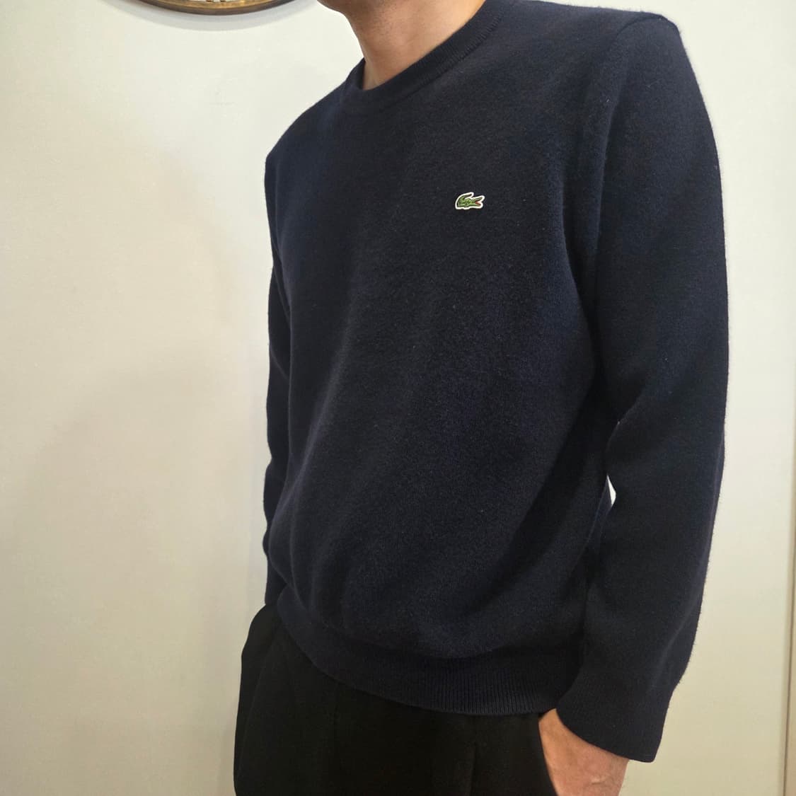 라코스테 네이비 크루넥 니트 상품이미지2