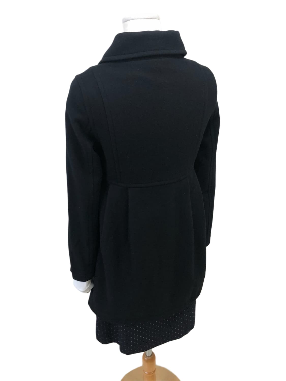 슬림핏 미디 블랙 코트 상품이미지8