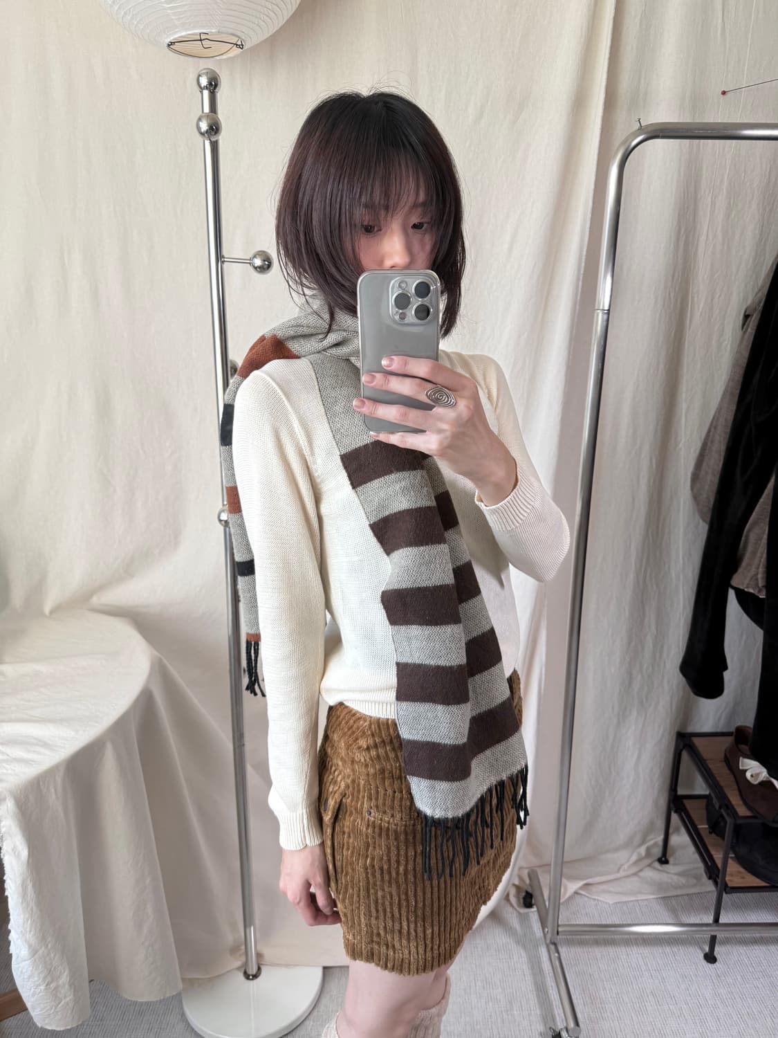 Thibault Van Der Straete 아이보리 코튼 니트 상품이미지1