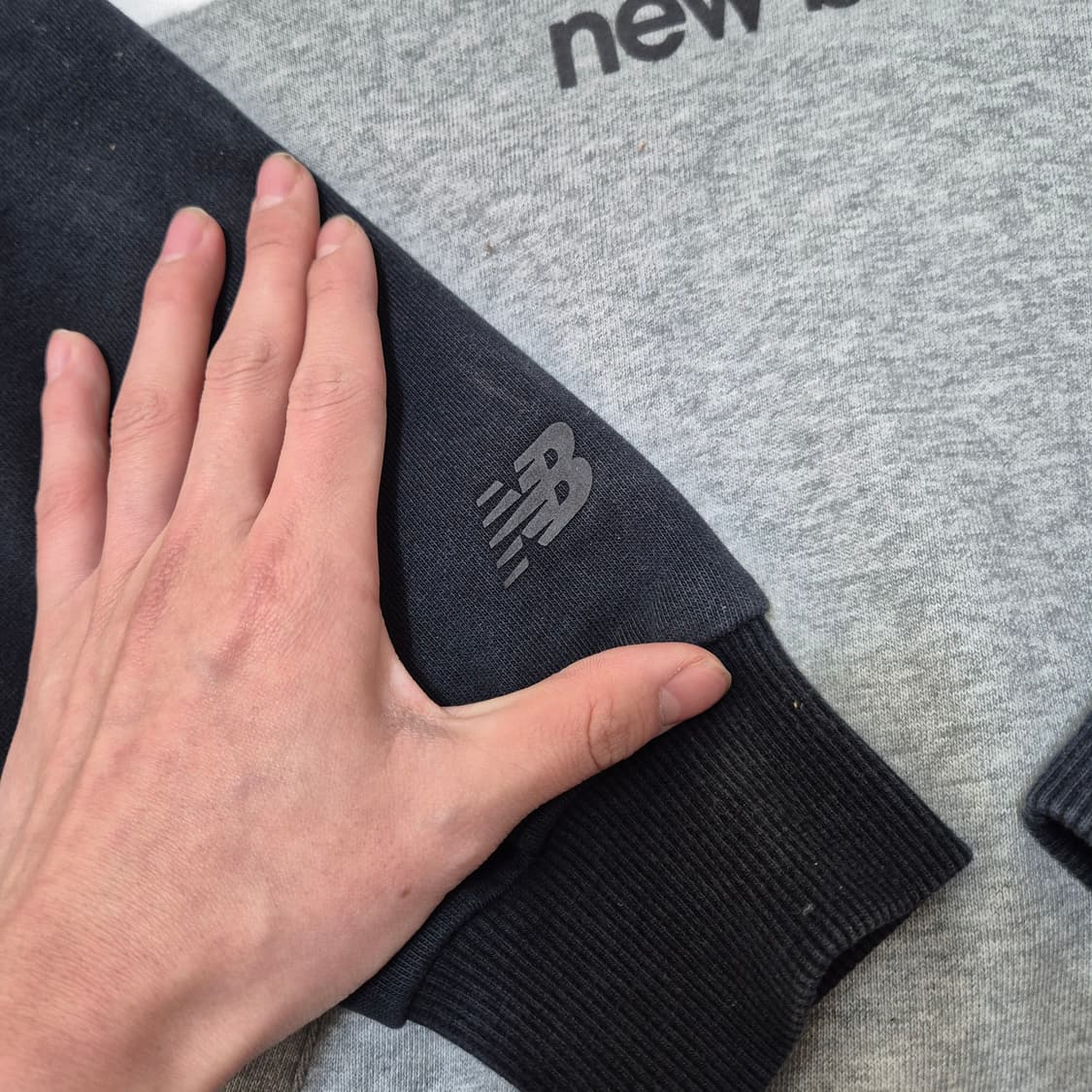 뉴발란스 빅로고 반집업 아노락 후드티 S(90) 상품이미지4