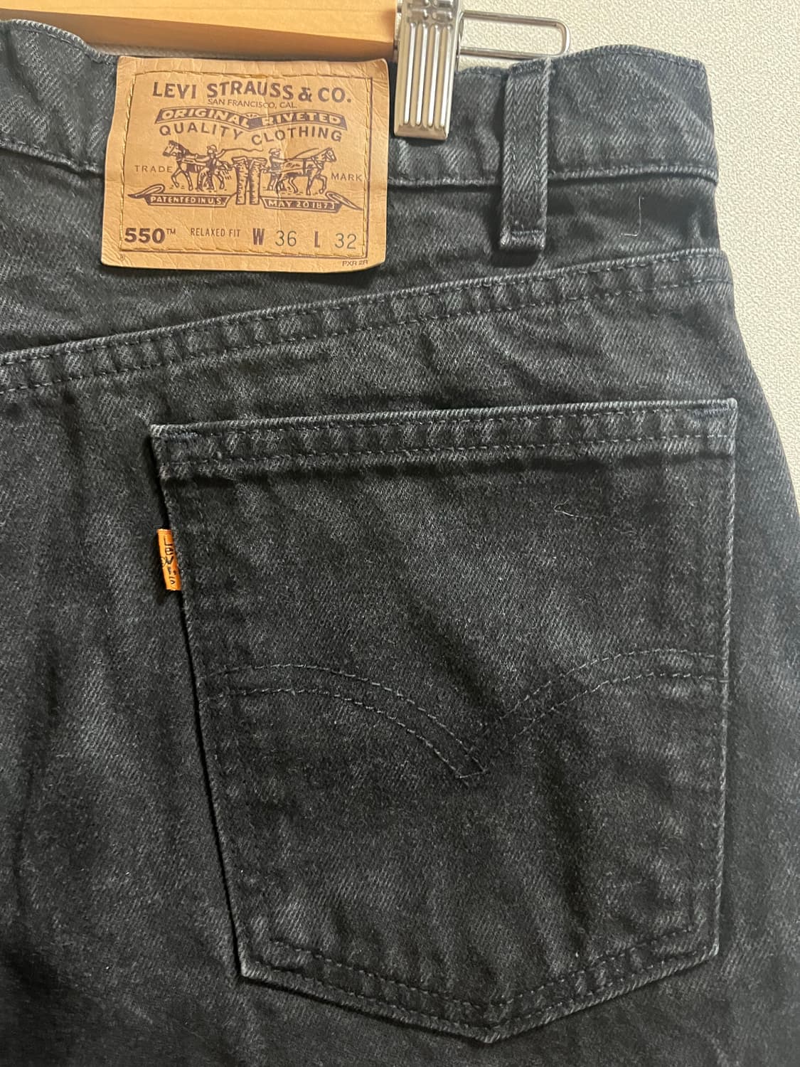 리바이스 오랜지탭 made in usa 90s 550 흑청 상품이미지4