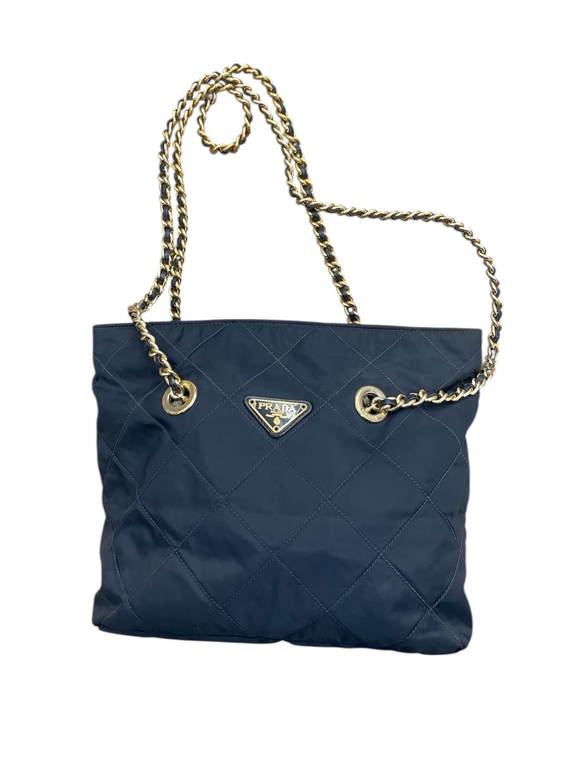 프라다 퀼팅 체인 숄더백 블랙 상품이미지1