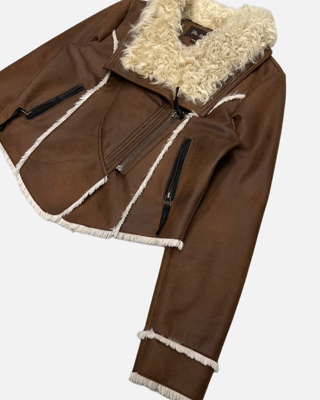 wool fur shearling rider jacket 상품이미지3