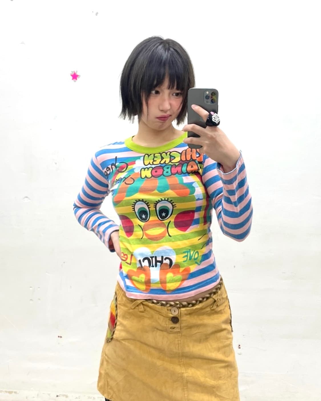 Love Revolution Chicken Stripe Sleeve  상품이미지1