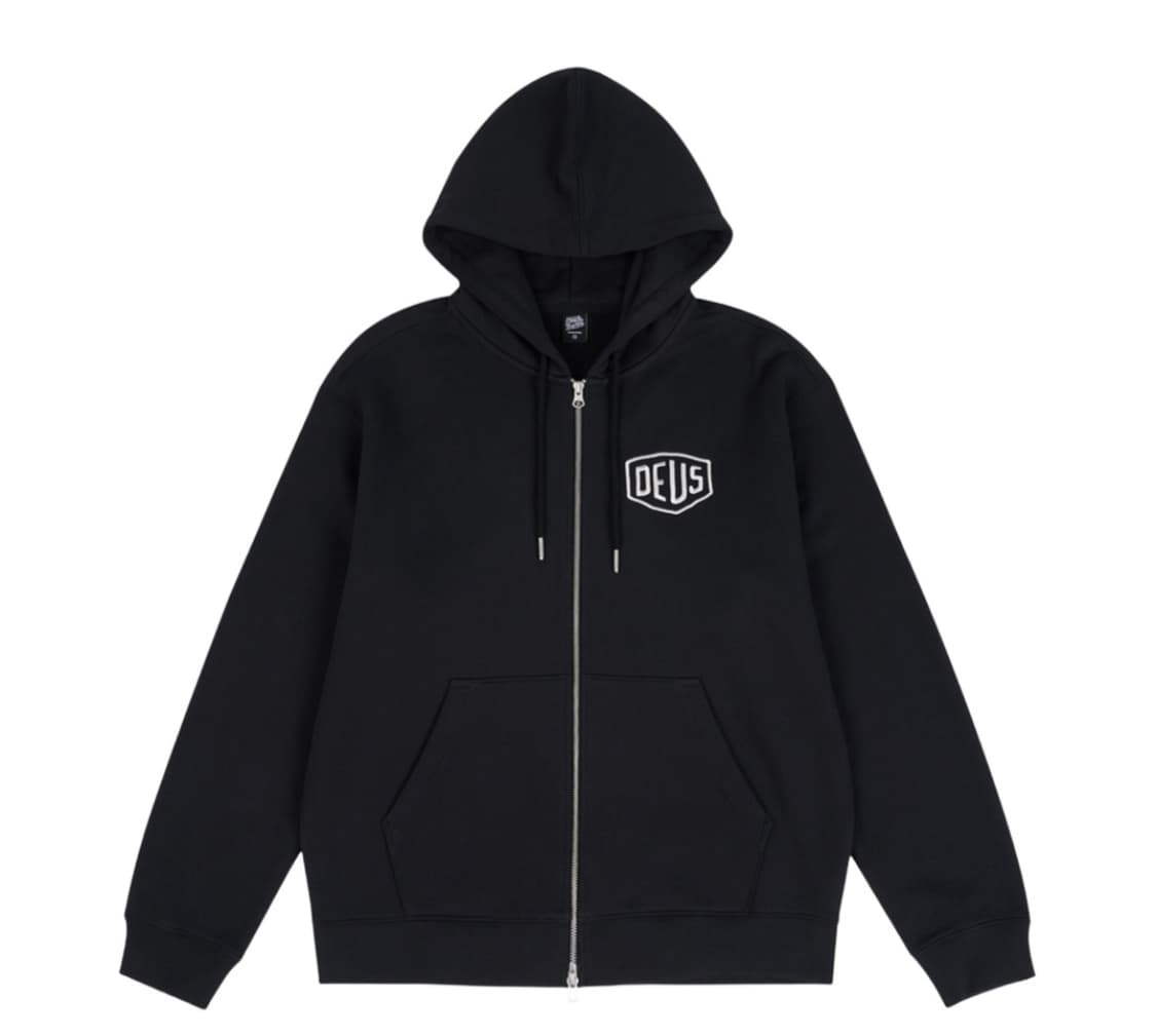 데우스 엑스 마키나 컬리지 어드레스 후드 집업 블랙 상품이미지1