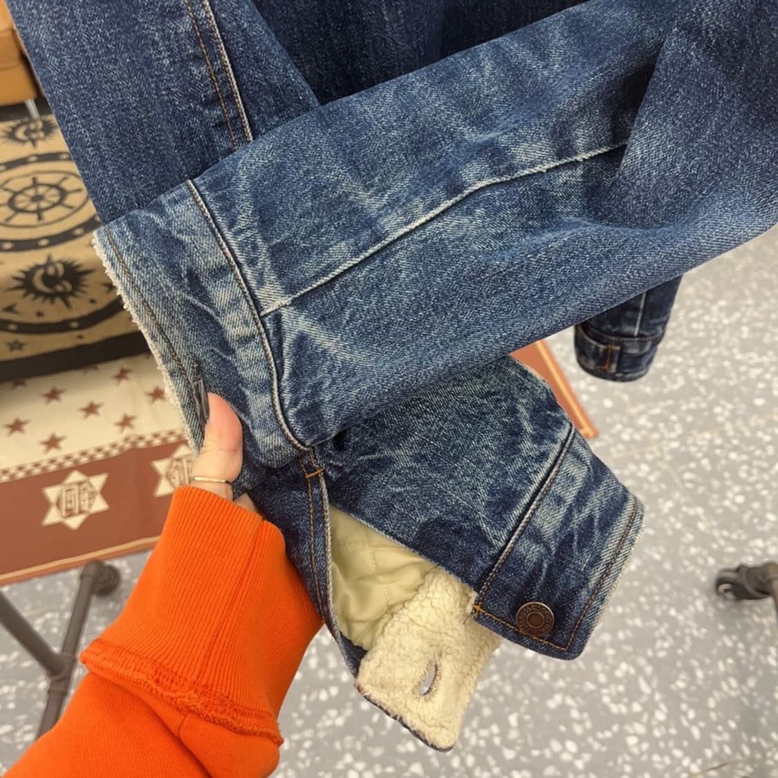 리바이스 컨트리 트러커 빈티지 쉐르파 양털 데님자켓 L C08598 상품이미지7