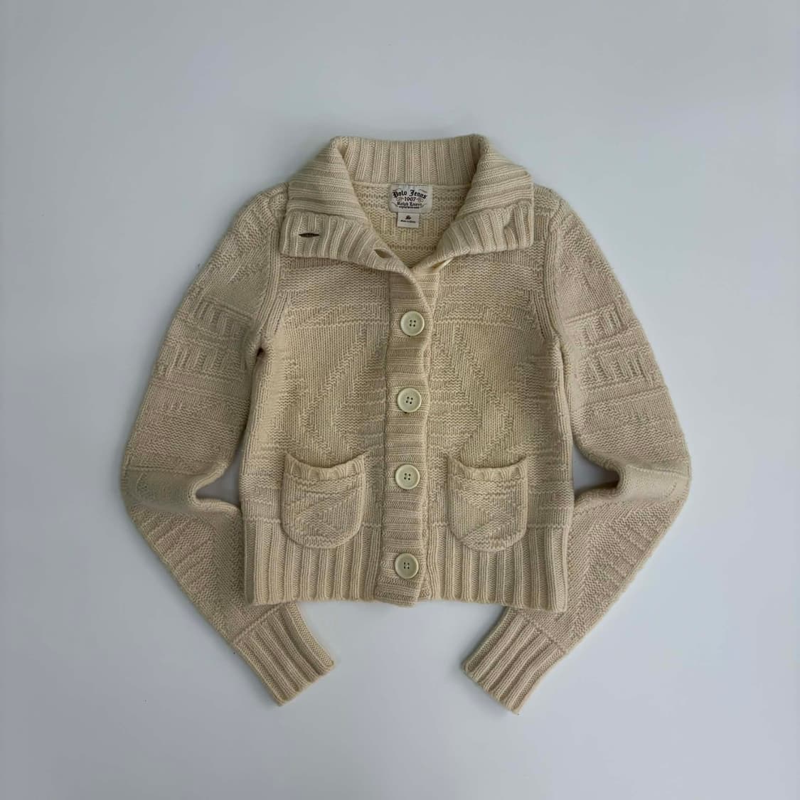 폴로 랄프로렌 진스 램스 울 100% 투포켓 걸즈 니트 가디건(S) 상품이미지2
