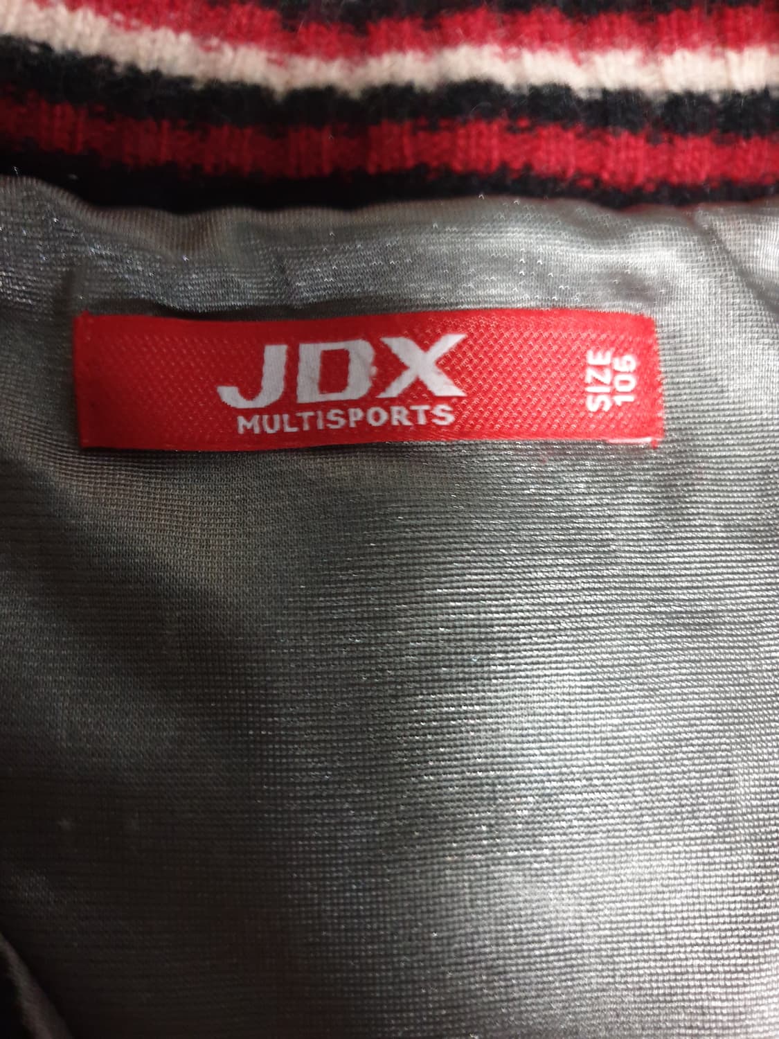 JDX 방풍 울 반집업 니트 레드 블랙 (XL) 상품이미지4