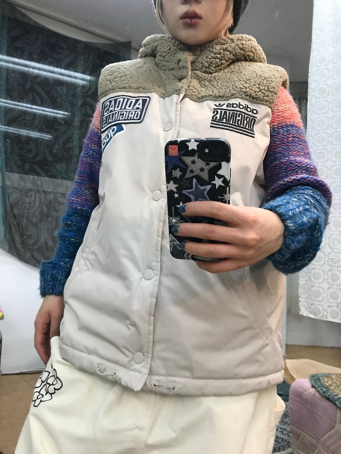 아디다스 오리지널 로고 양털 패딩조끼  상품이미지2