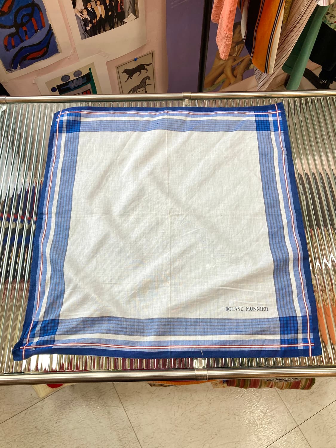 빈티지 스퀘어 그래픽 손수건 상품이미지1