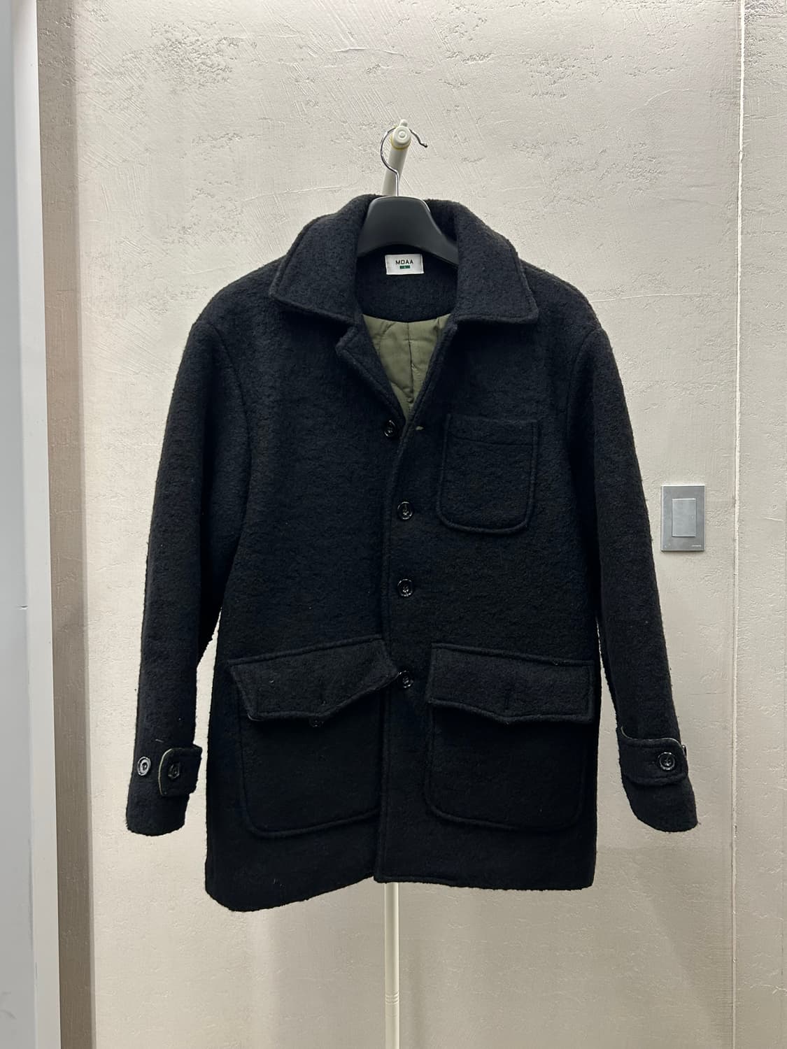 MOAA(모아) 블랙 울 포켓 자켓 상품이미지2