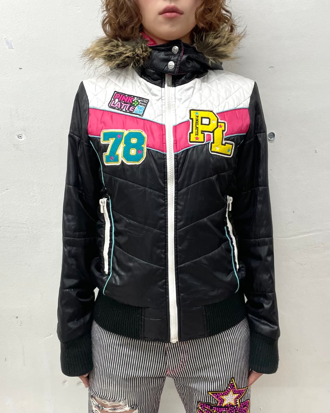 Retro Pink Letter 78 Padded 상품이미지2