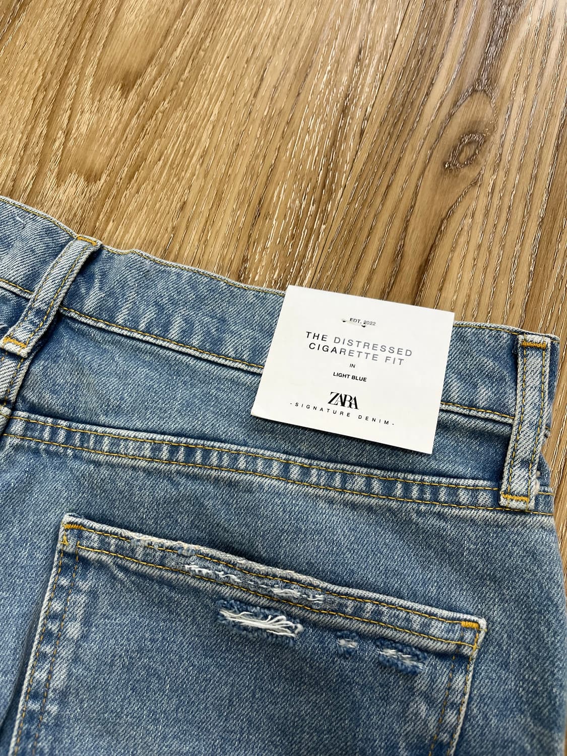 (새상품)자라 디스트레스드 청바지 33 상품이미지4