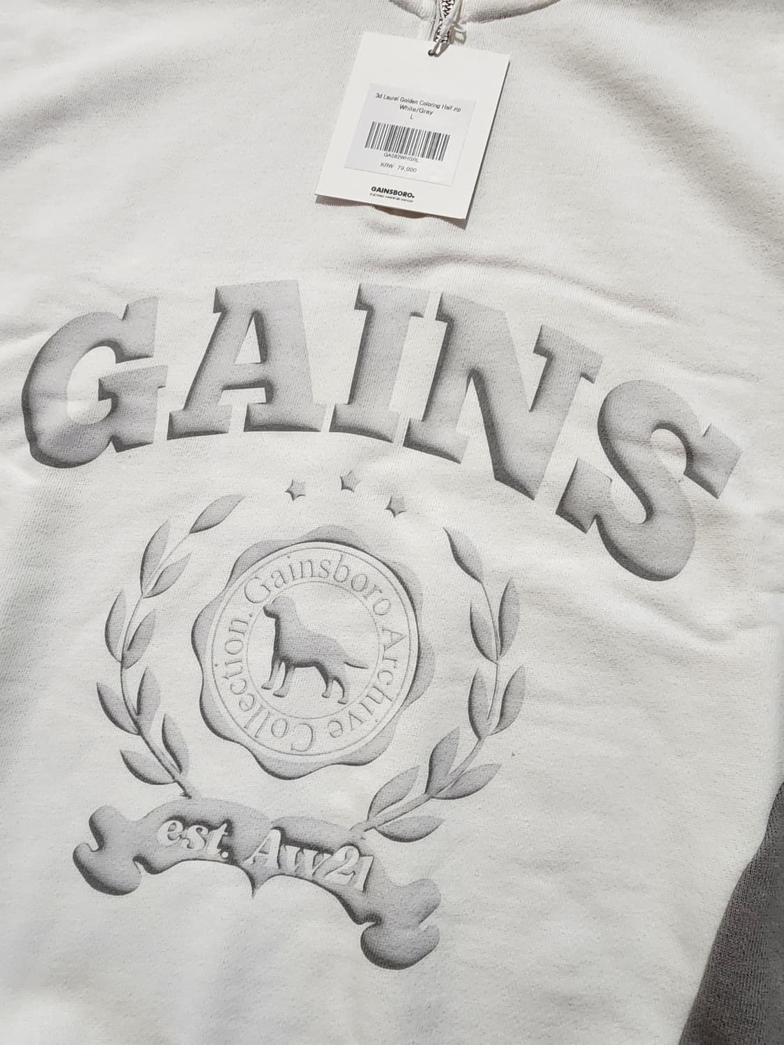 게인스보로로럴골든배색하프집업L사이즈 상품이미지3