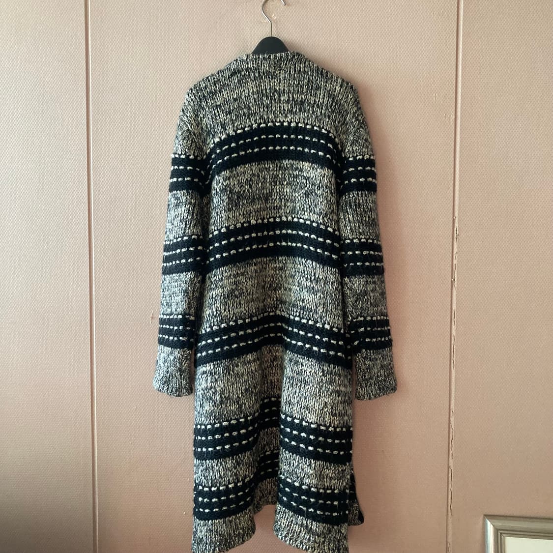 도톰 루즈핏 롱 니트 가디건 (총장 90 / 가슴 50) 상품이미지3