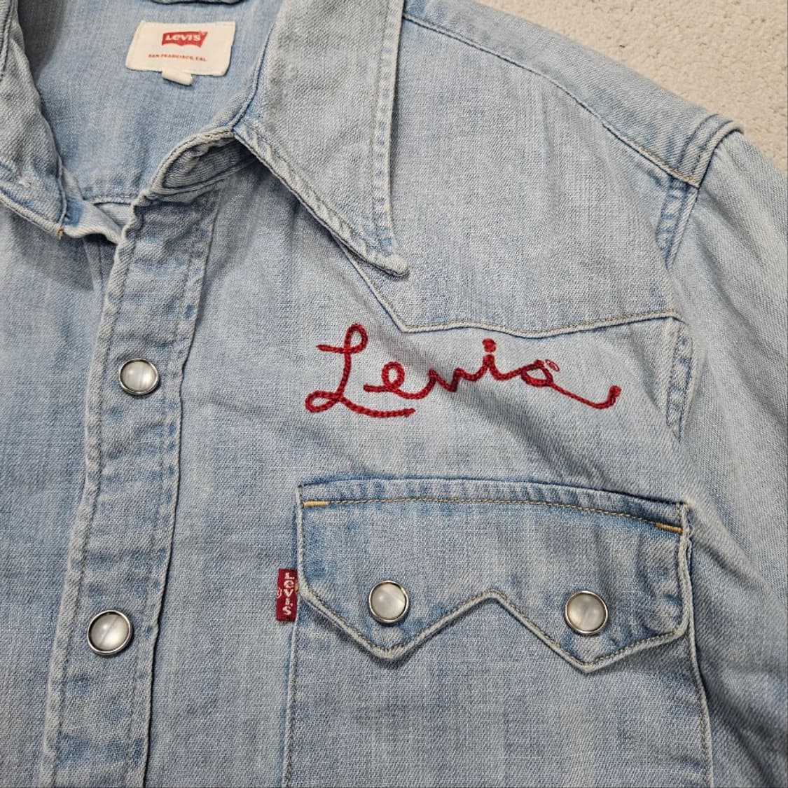 리바이스 체인스티치 웨스턴 셔츠 S 상품이미지3