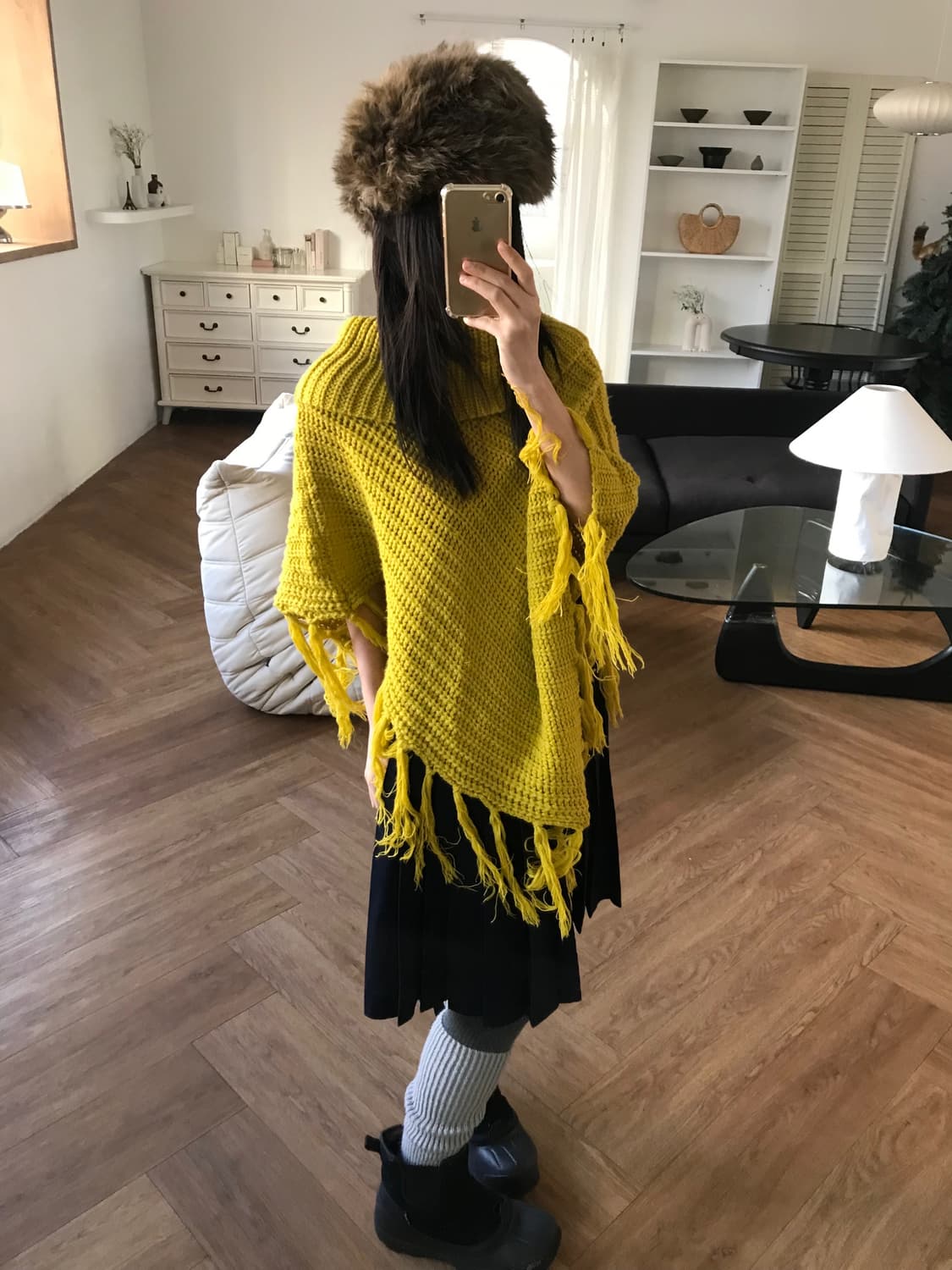 vintage tassel turtle neck cape 상품이미지4