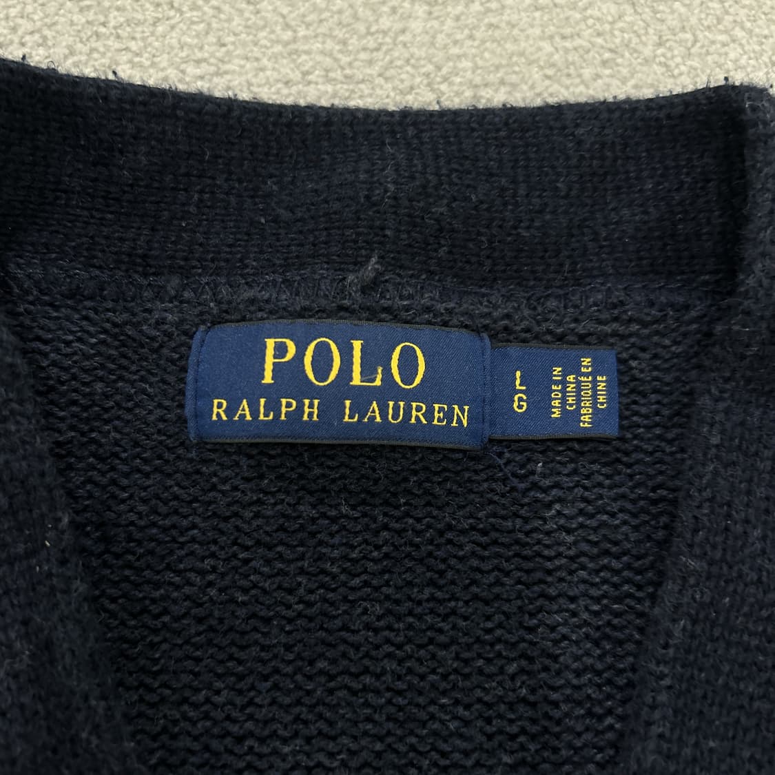 폴로 랄프로렌 네이비 R 자수 가디건 L 상품이미지2