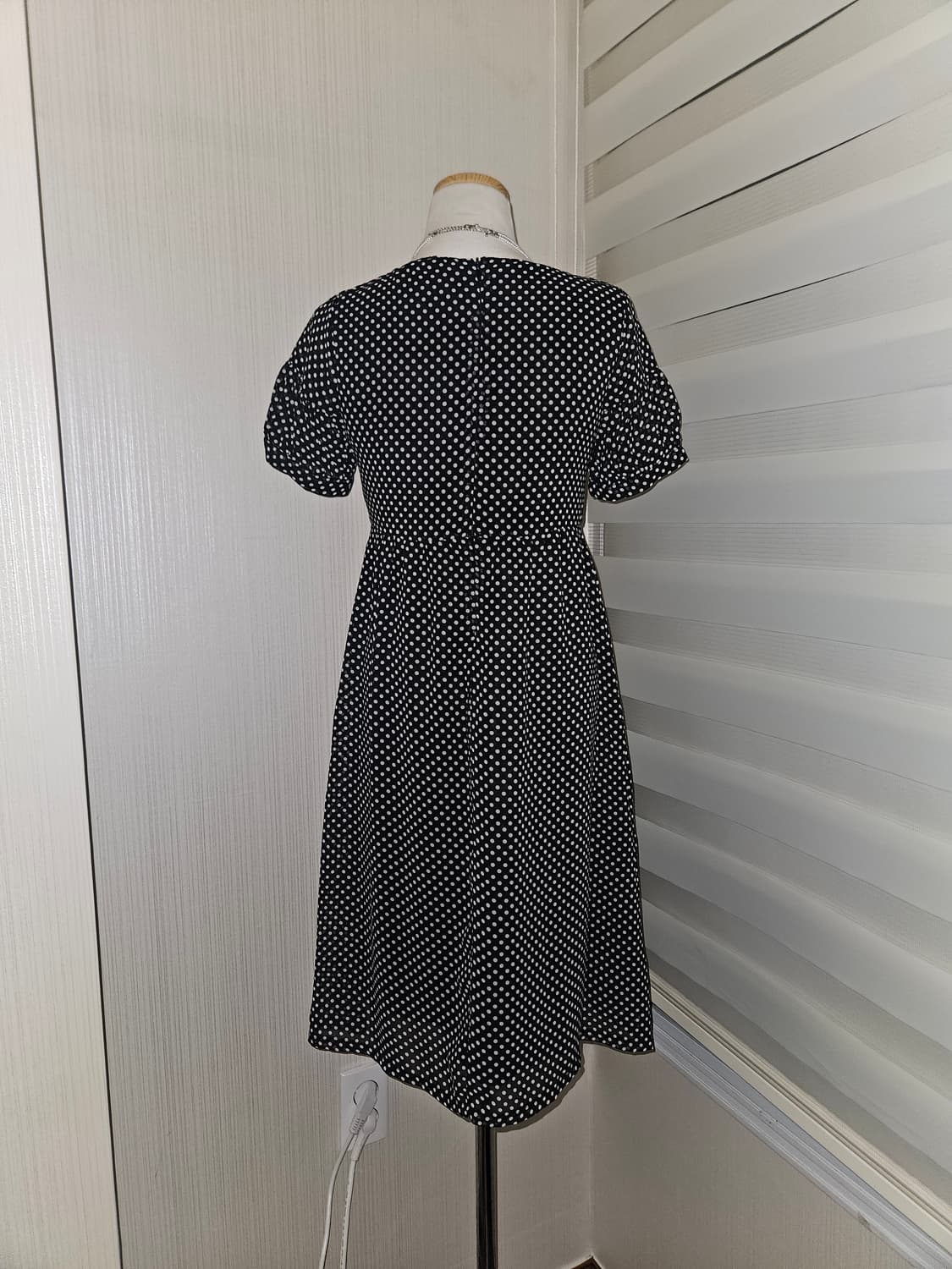 ofuon 빈티지 도트 블랙 원피스 니혼진 공겜여주 고딕 히메갸루 모리걸 상품이미지3