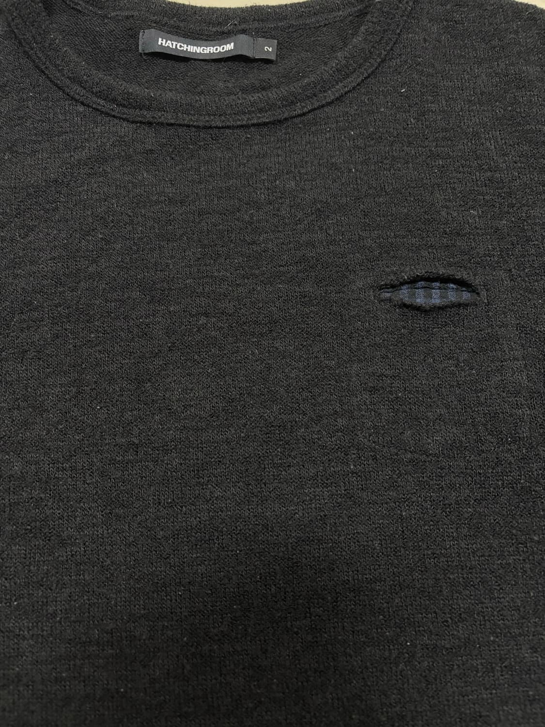 해칭룸 레이어 커프 티 Black 상품이미지4