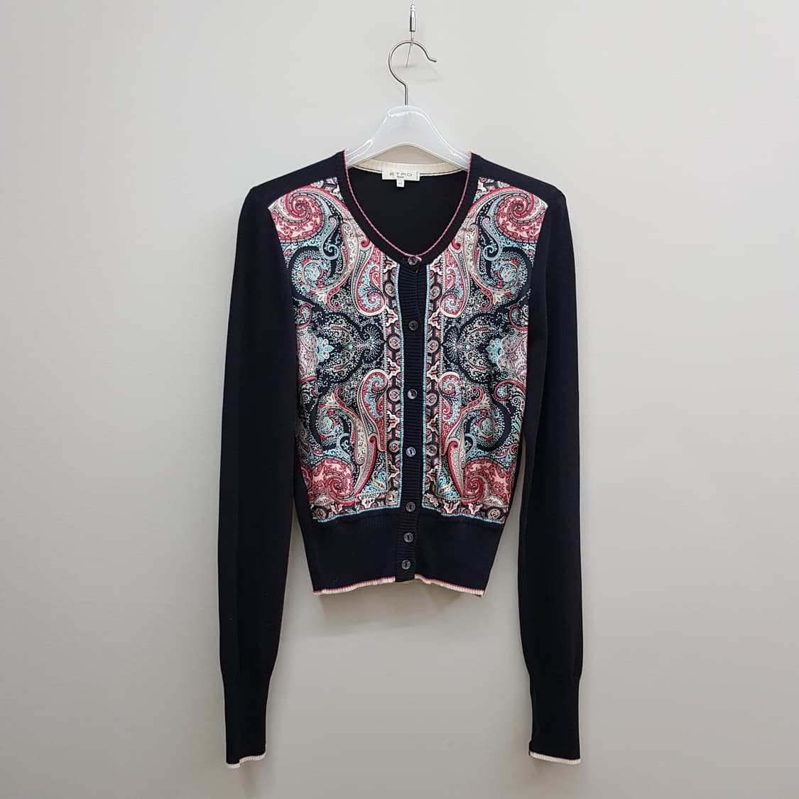 ETRO 에트로 페이즐리 패널 니트 가디건 42사이즈 상품이미지1