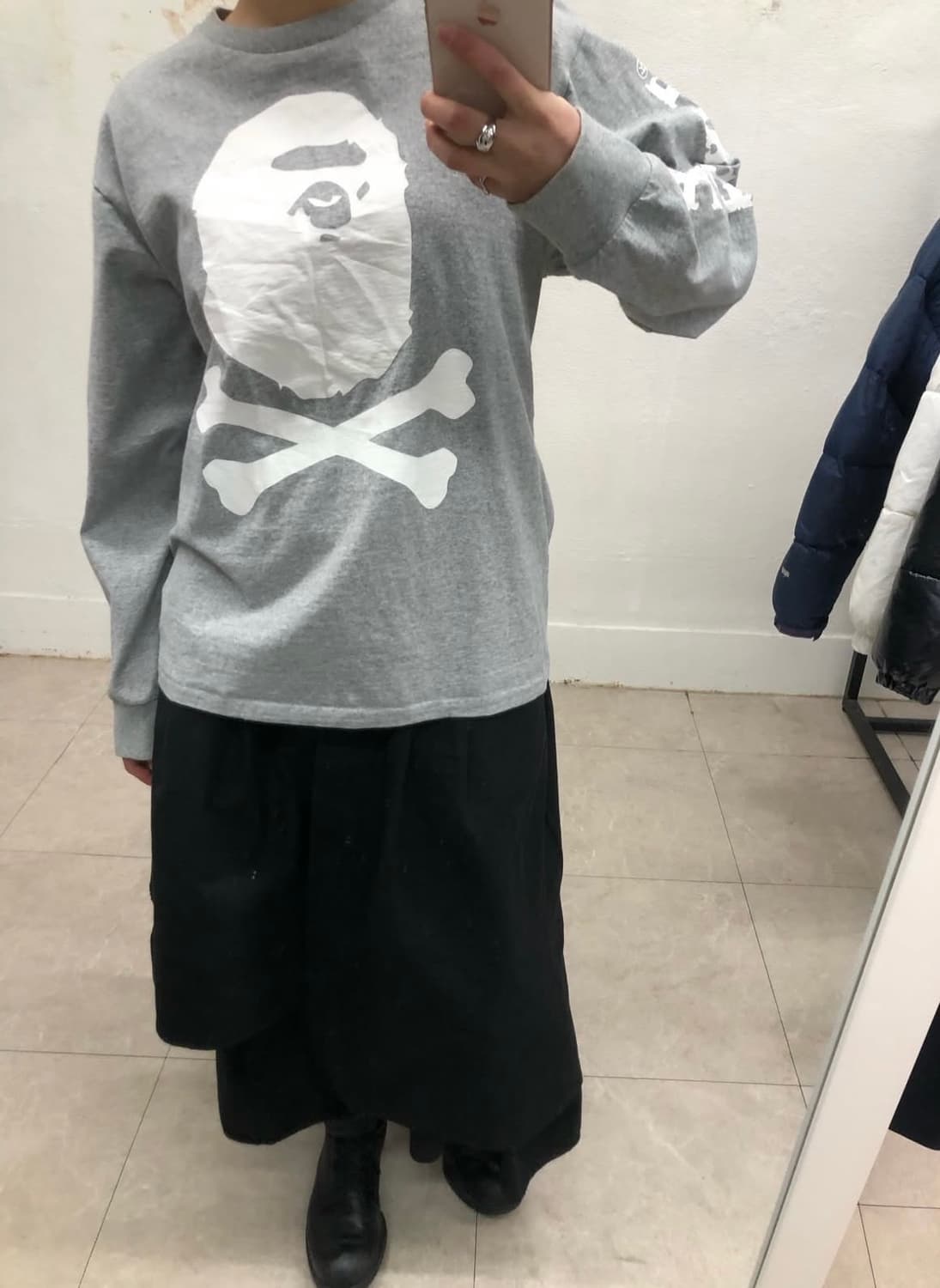 해적 베이프 크로스본 롱슬리브 티셔츠 상품이미지2