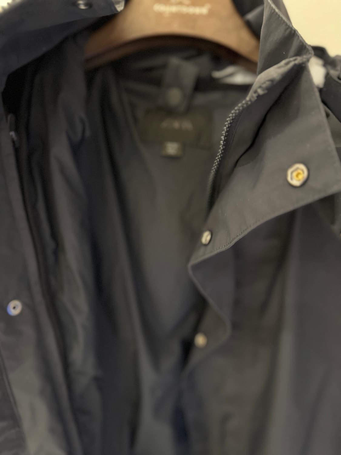 자라 네이비 후드 코트 자켓 (패딩조끼포함) L 상품이미지7