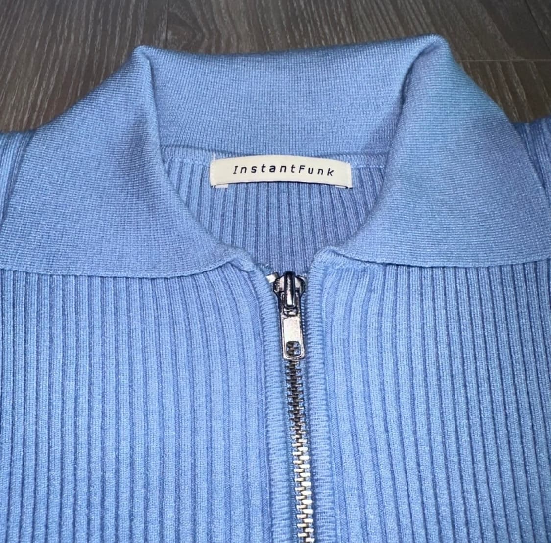 인스턴트펑크 골지 니트 하늘색 상품이미지2