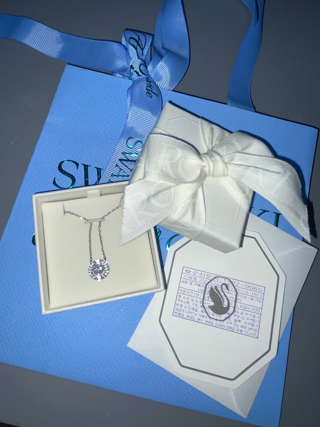 스와로브스키 Una 로듐 목걸이 상품이미지1