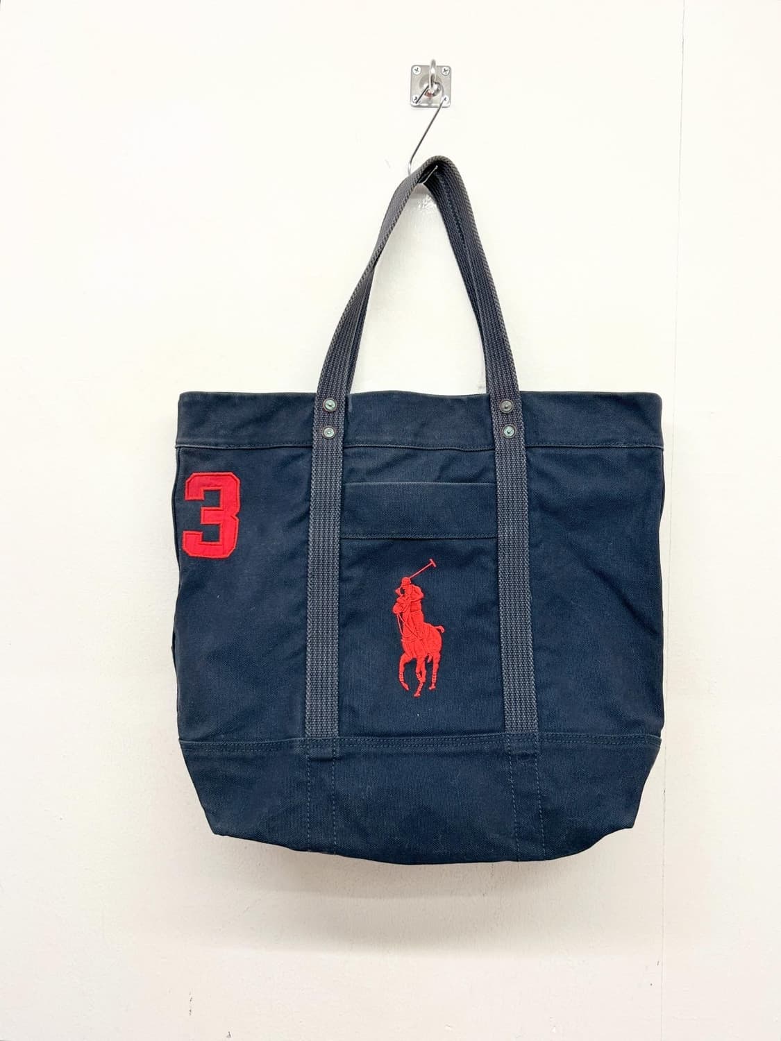 폴로 랄프로렌 네이비 토트백 레드 빅포니 상품이미지1