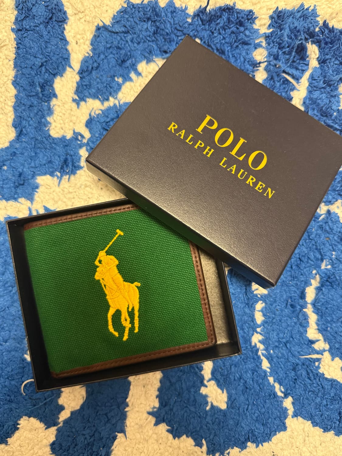 폴로 랄프로렌 그린 캔버스 반지갑 상품이미지1